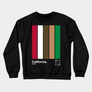 California State Flag  // Original Minimalist Artwork Poster Design Crewneck Sweatshirt